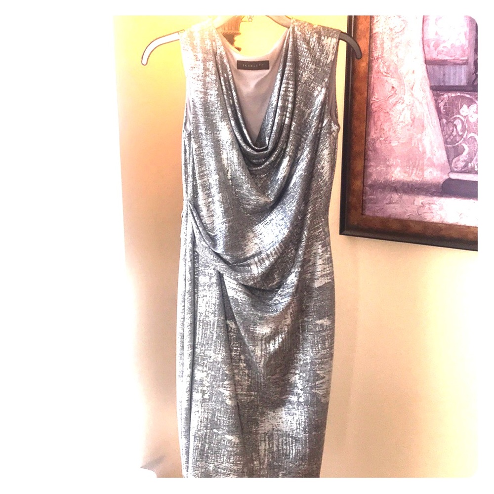 Scarlett Silver Lame Cocktail dress